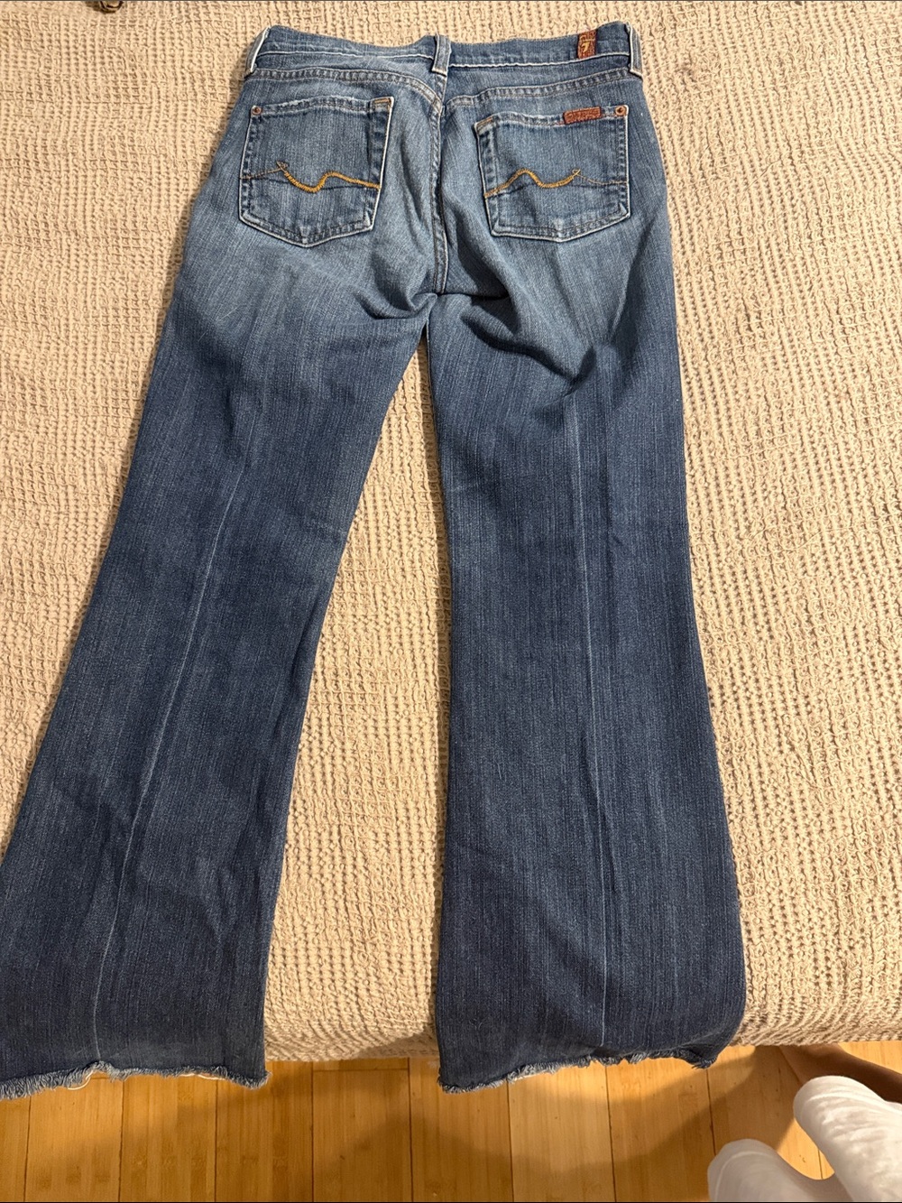 7 For All Mankind Women's Medium Blue Flare Jeans